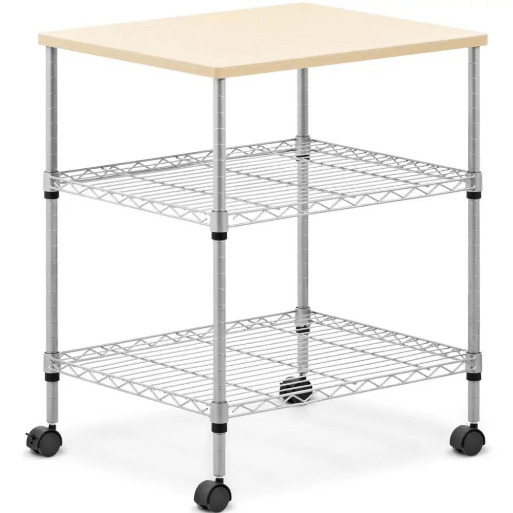 Metall Tralle til Garderobe og Lager med 3 Hyller 56 x 46 x 68 Cm - Opptil 30 Kg