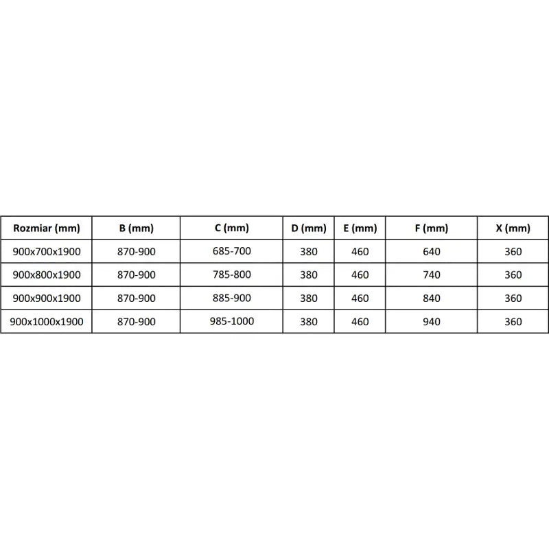 Mexen Apia Dusjkabinett Med Skyvedør 90x100 Cm Gjennomsiktig Krom + Dusjbunn Flat Sort - 840-090-100-01-00 - 9