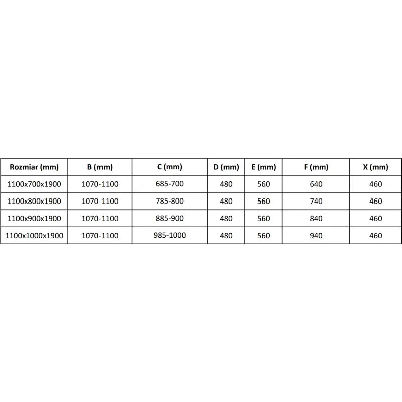 Mexen Apia Dusjkabinett Skyvbar 110x100 Cm Transparent Sort + Dusjkar Flat Sort - 840-110-100-70-00-4070b - 9