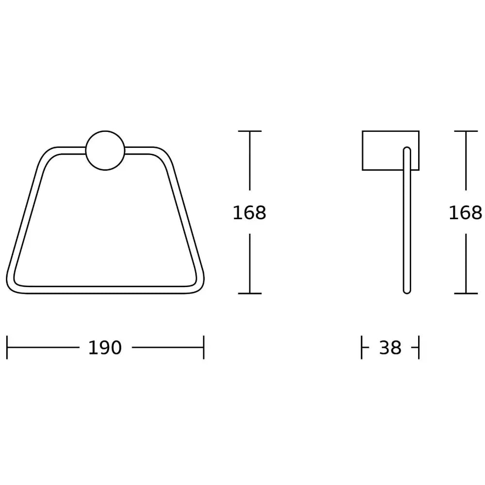 Mexen Aron Håndklehenger Svart/krom - 7088132 - 2