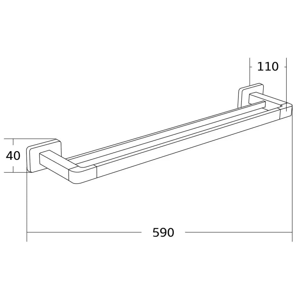 Mexen Asis Dobbel Håndklehenger Gull - 7017625 - 2