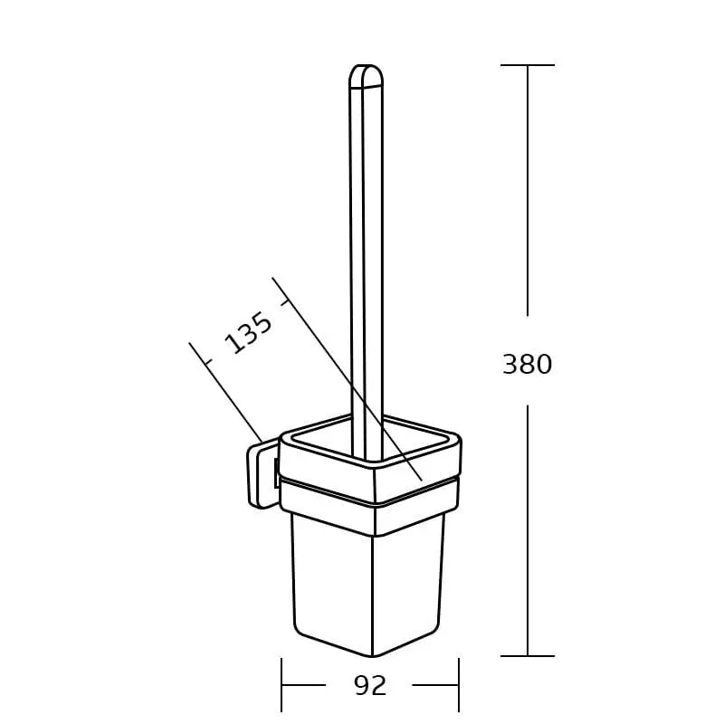 Mexen Asis Toalettbørste Krom - 7017650 - 2