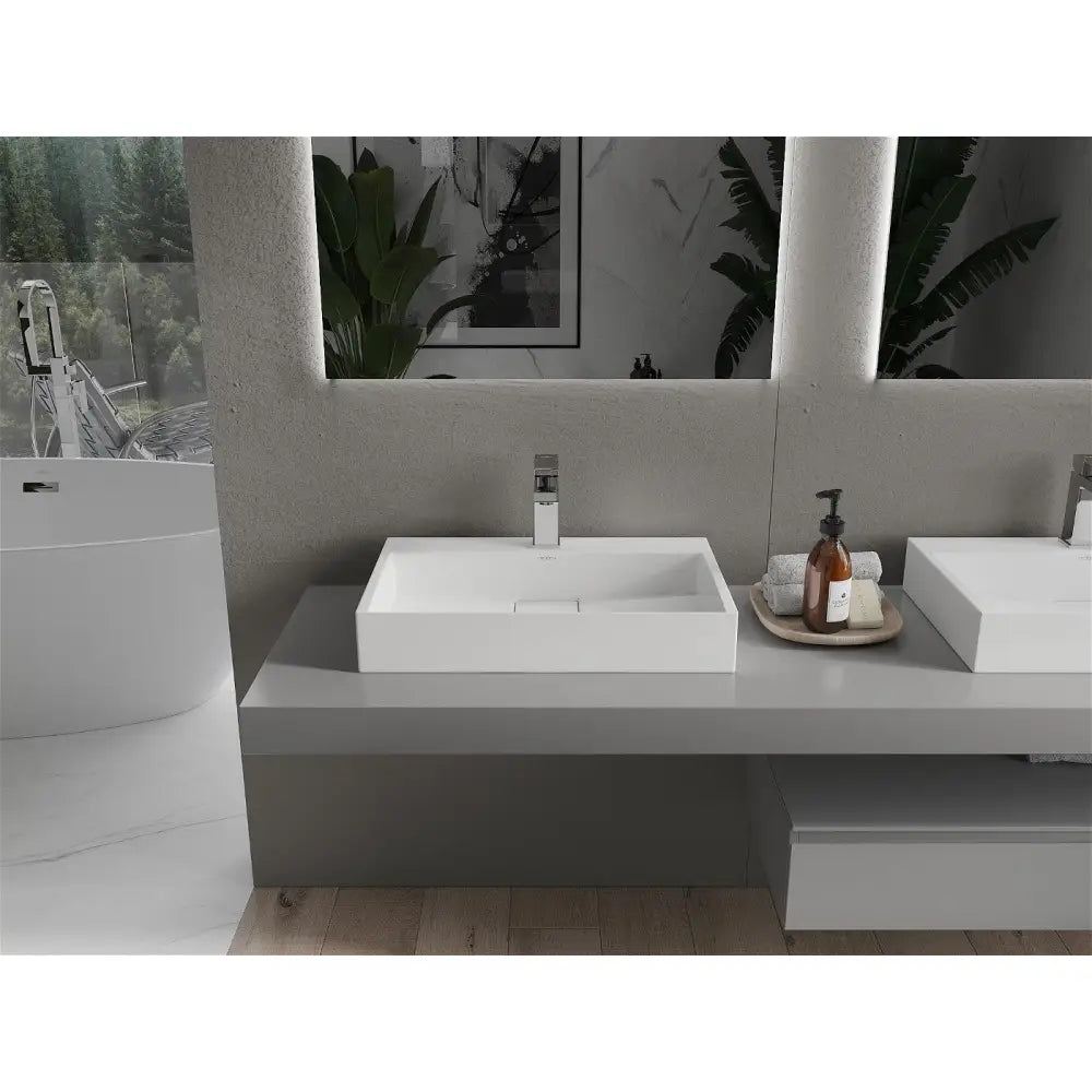 Mexen Ava Benkeplatevask i Kompositt 1/o 60x38 Cm Hvit
