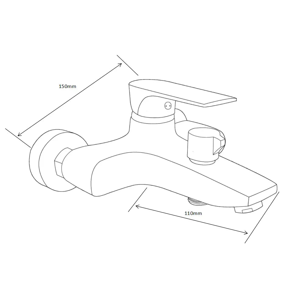 Mexen Axel Db40 Badekarsett Krom - 73813db40- - 3