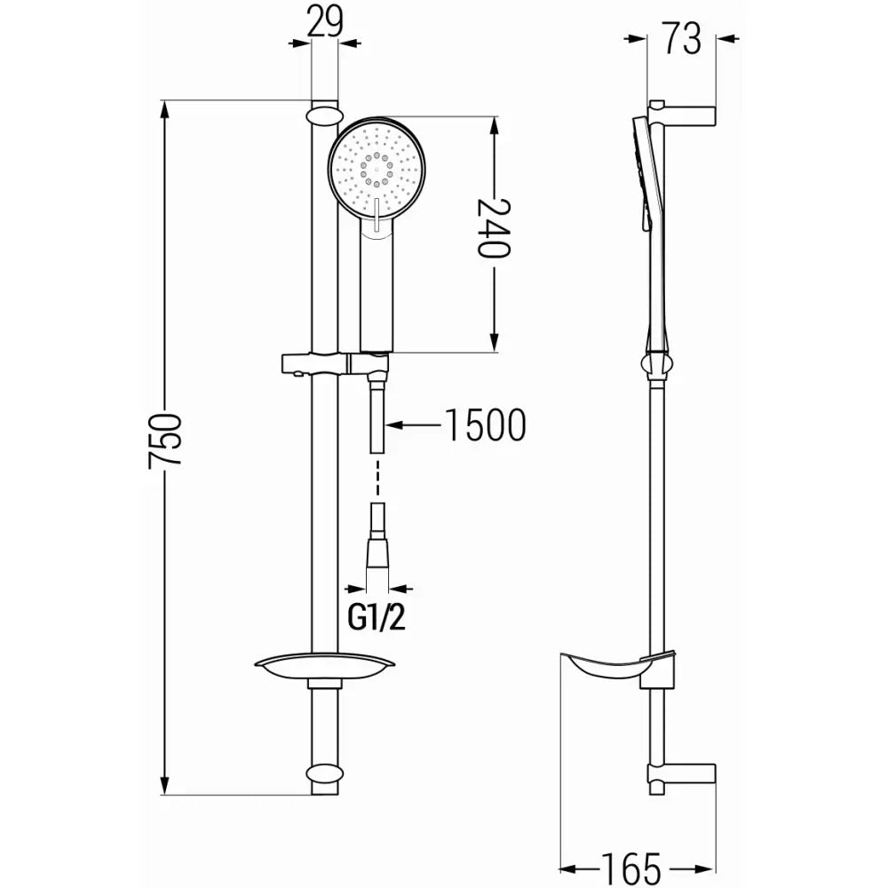 Mexen Axel Db40 Badekarsett Krom - 73813db40-