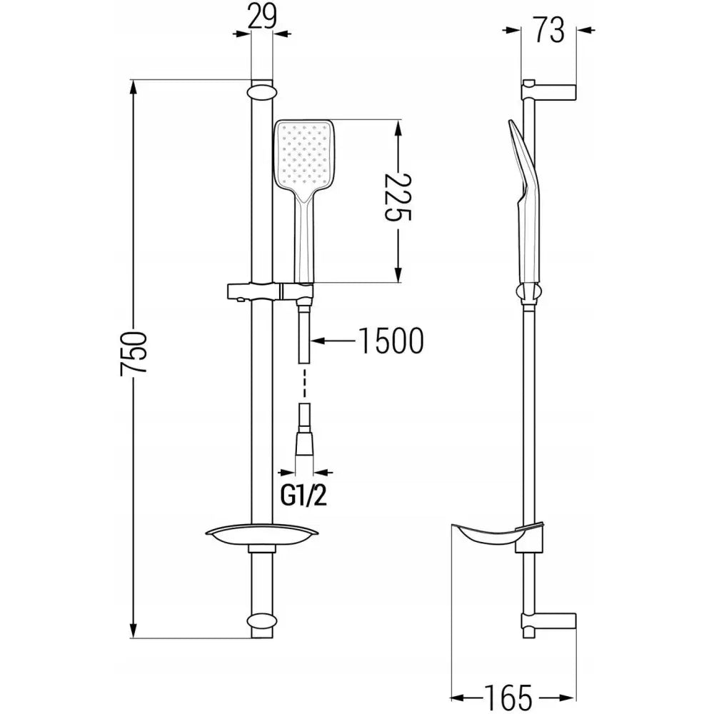 Mexen Axel Db62 Badekarsett Krom - 73813db62