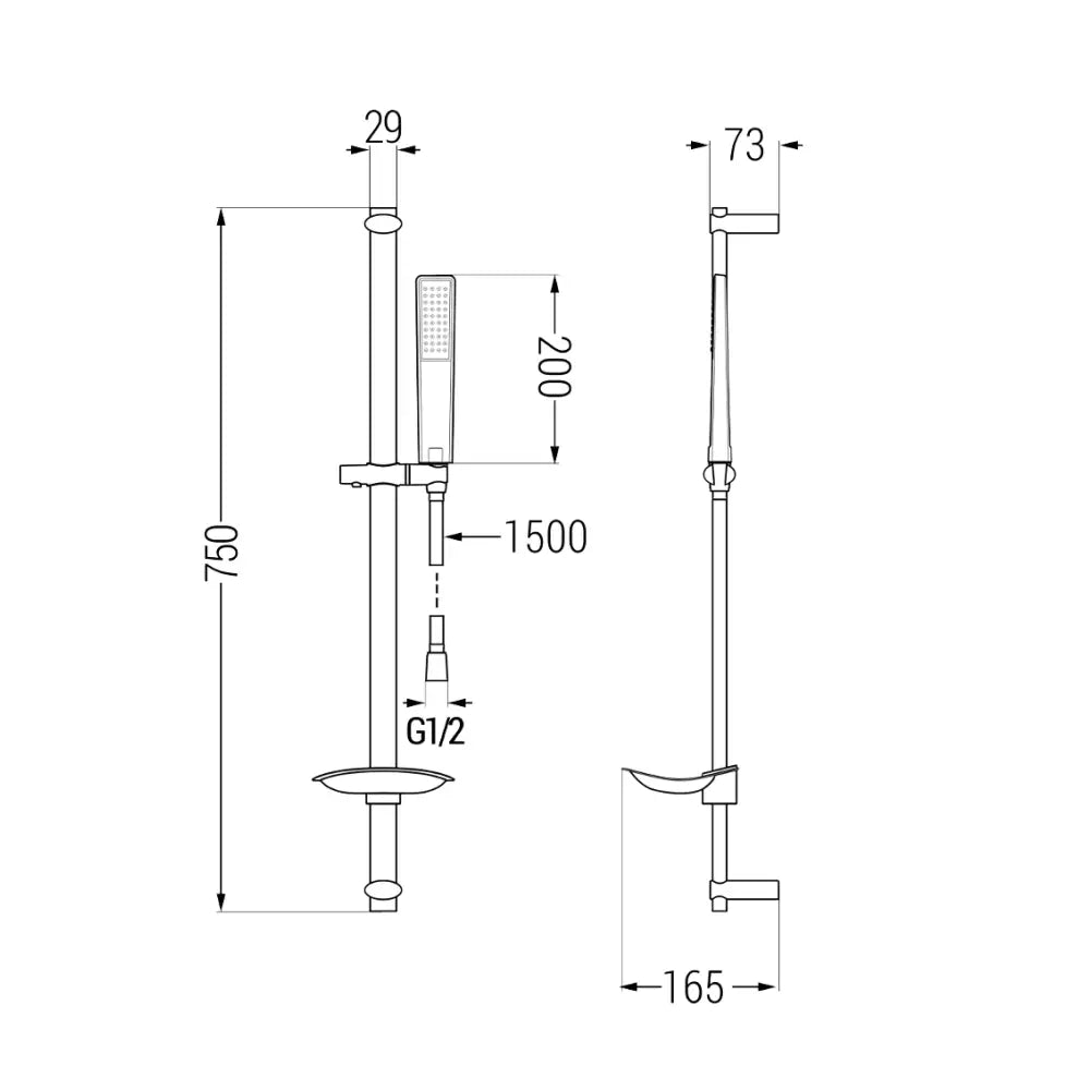 Mexen Axel Db72 Badekarpakke Krom - 73803db72