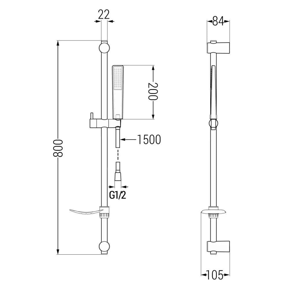 Mexen Axel Df72 Badekarpakke Krom - 73803df72