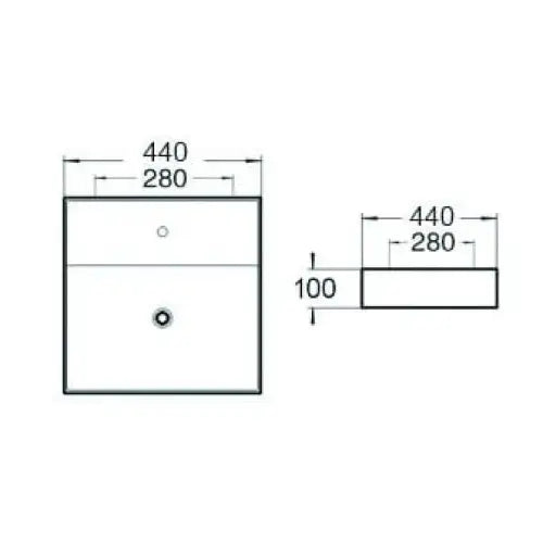 Mexen Blanca Benkeplatevask 44x44 Cm Hvit - 2