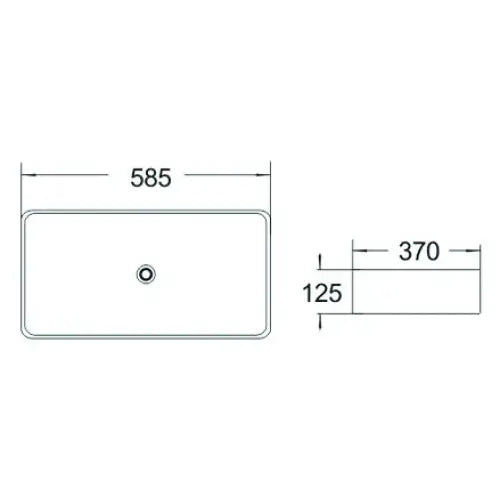 Mexen Catia Servant For Påmontering 58x37 Cm Hvit - 2