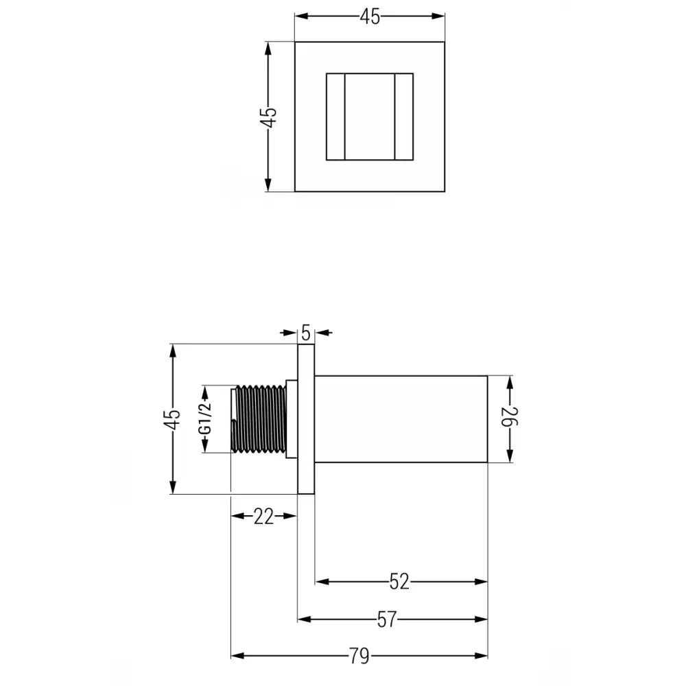 Mexen Cube Dusjhåndtak Gull - 79350 - 2