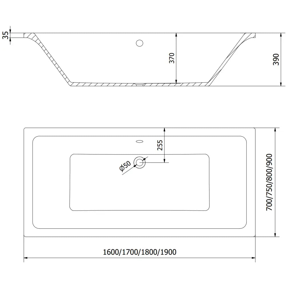 Mexen Cube Firkantet Badekar 180x90 Cm Med Kabinett Hvit - 55051809000x - 5