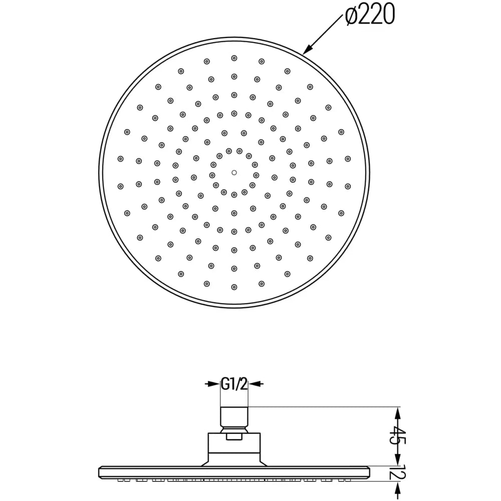 Mexen D-40 Dusjhode 22 Cm Hvit - 79740 - 3