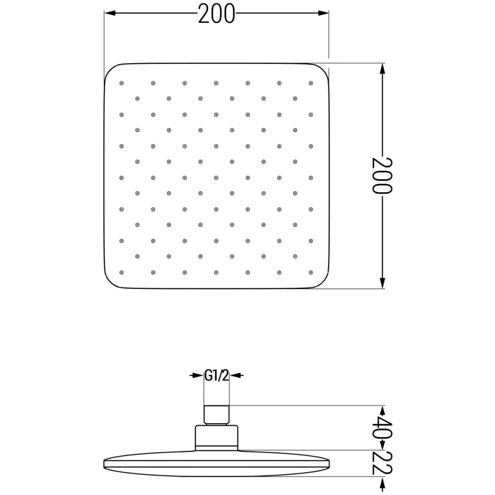 Mexen D-62 Dusjhode 20x20 Cm Krom - 79762 - 3