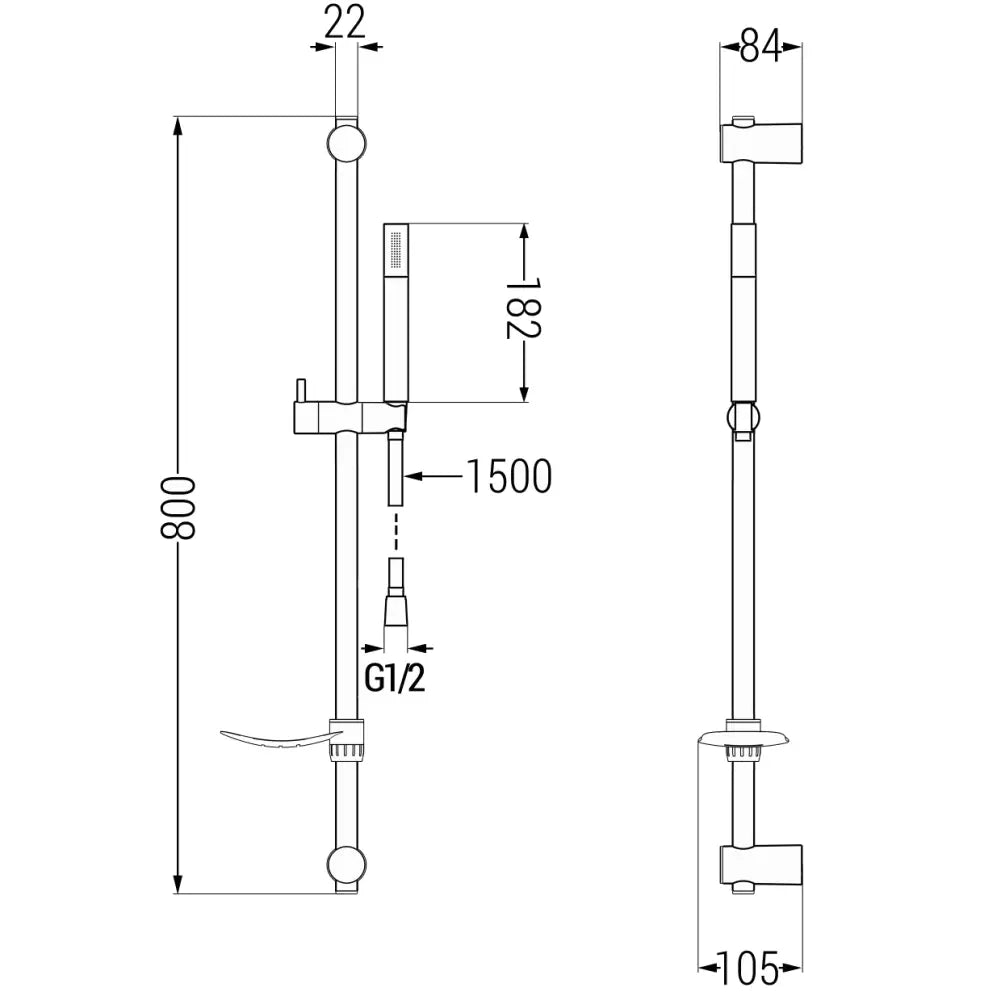 Mexen Df70 Glidende Dusjsett Gull - 785704582 - 2