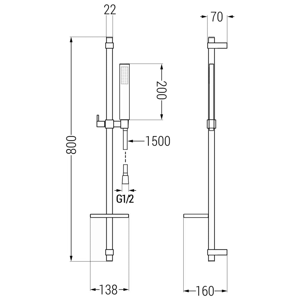 Mexen Dq00 Dusjsett Med Glider Hvit - 785004581 - 2