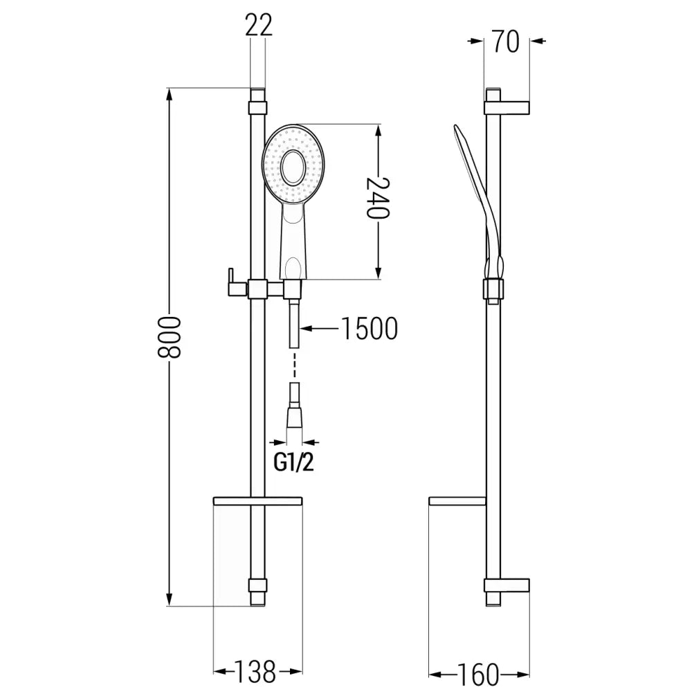 Dusjsett Krom S19