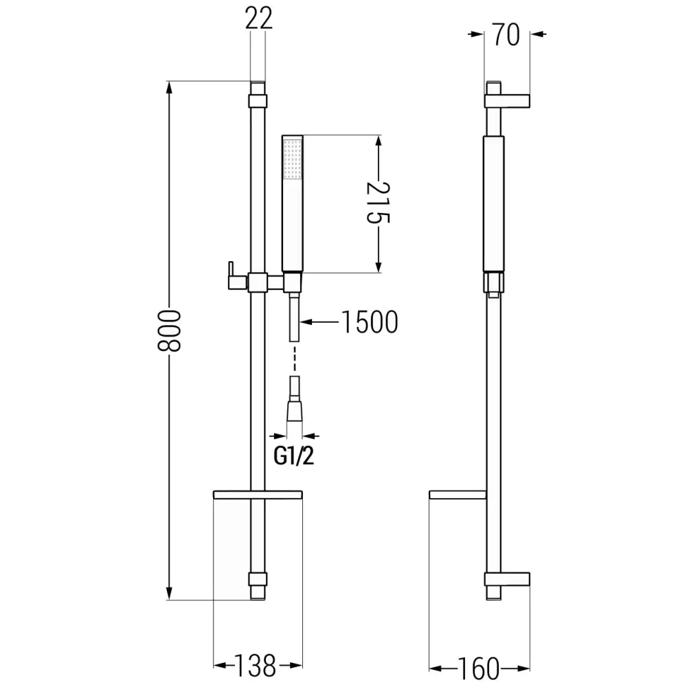 Dusjsett Krom S30