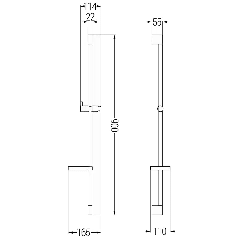 Mexen Ds Dusjstang Med Såpeskål 90 Cm Krom - 79383- - 2