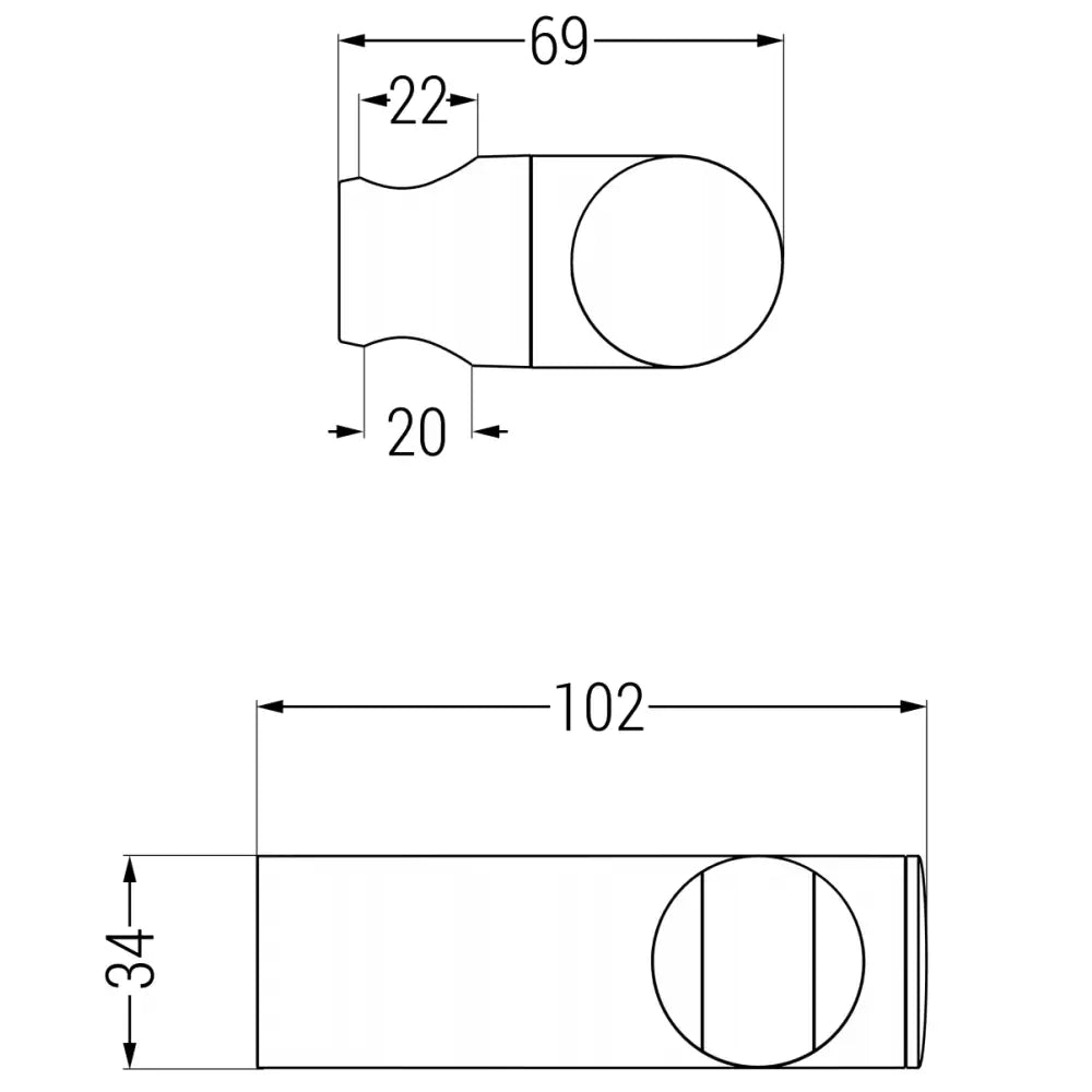 Mexen Dusjhåndtak Krom - 79356 - 2