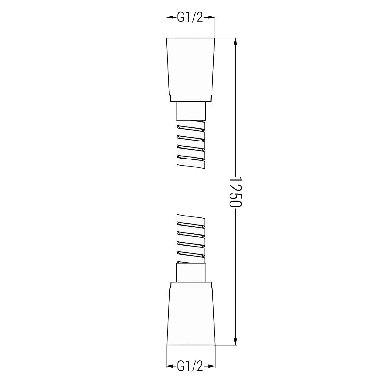 Mexen Dusjslange 125 Cm Gull - 79435 - 2