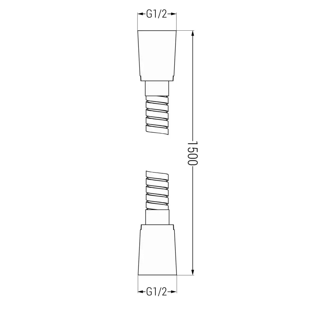 Mexen Dusjslange 150 Cm Svart - 79460 - 2