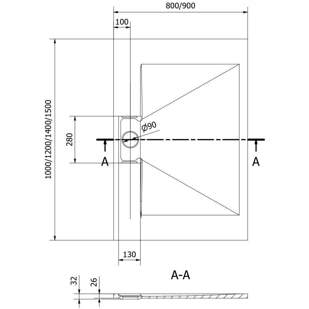 Mexen Egon Rektangulært Dusjbrett Smc 120x80 Cm Svart - 4r - 8