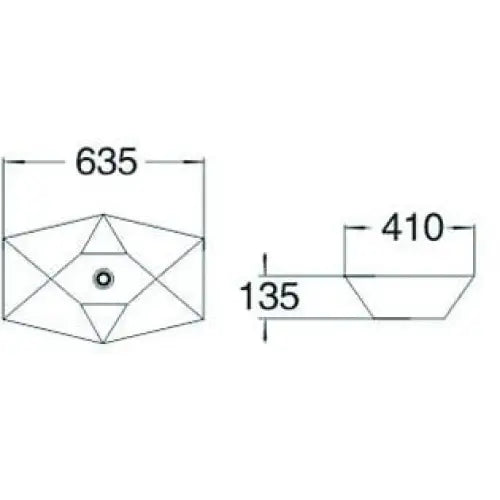 Mexen Elena Servant For Benkeplate 63x41 Cm Hvit - 2