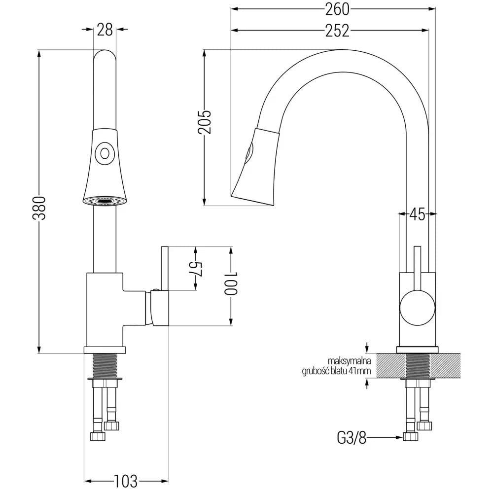 Mexen Elia Kjøkkenbatteri Krom - 670101 - 2