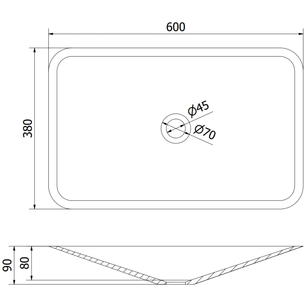 Mexen Esper Servant For Benkeplate i Kompositt 60x38 Cm Svart - 6