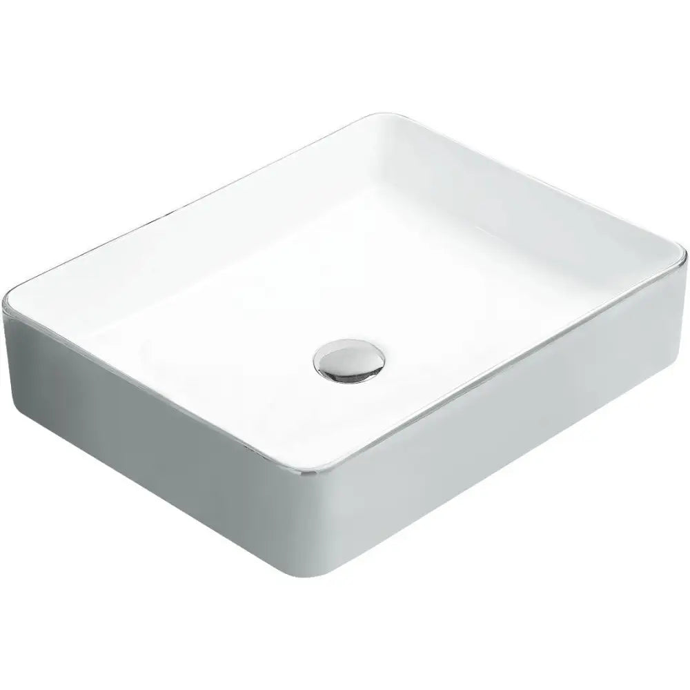 Mexen Estela Frittstående Vask 50x40 Cm Hvit/sølv