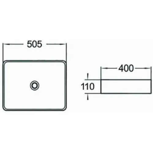 Mexen Estela Frittstående Vask 50x40 Cm Hvit/sølv