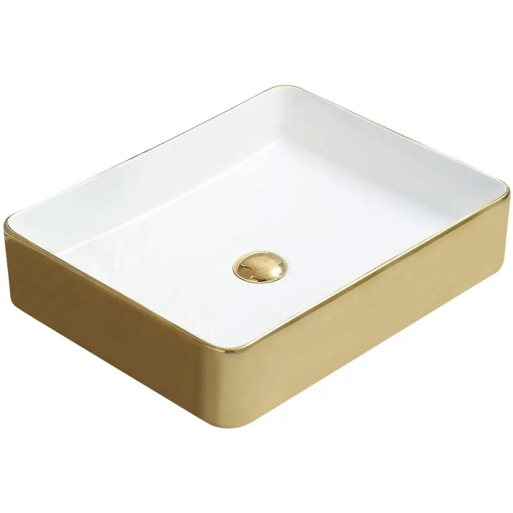 Mexen Estela Servant for Påmontering 50x40 Cm Hvit/gull