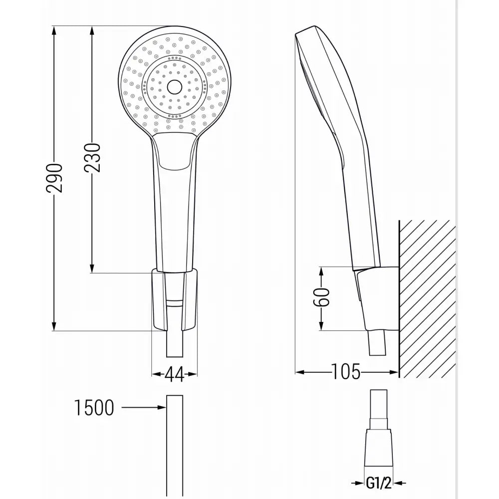 Mexen Fabia R05 Badekarbatteri med Dusjsett Krom - 74653r05