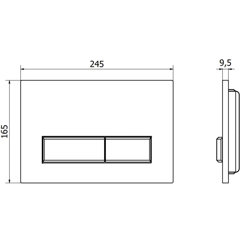 Mexen Fenix 09 Toalettskyllingsknapp Blank Krom - 4