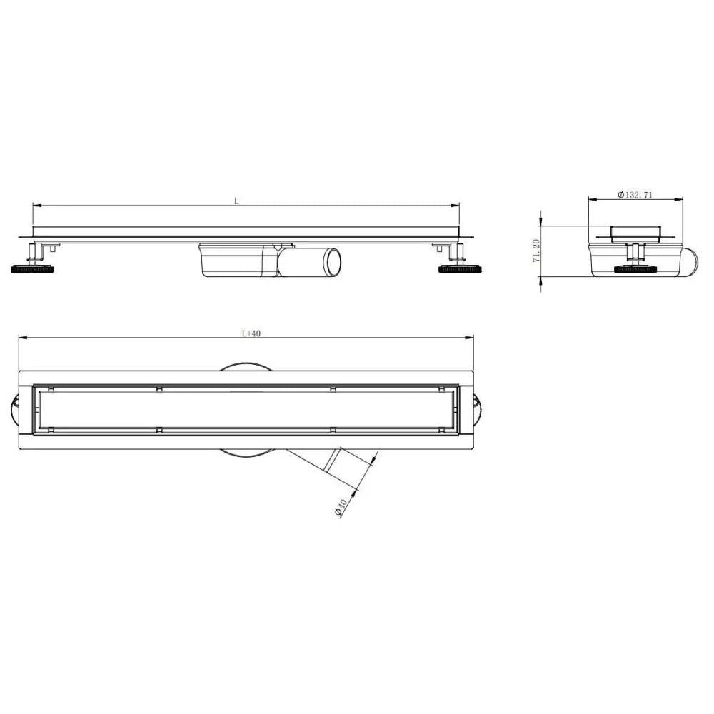 Mexen Flat 360° M33 Roterende Lineær Avløp 90 Cm Krom - 1033090