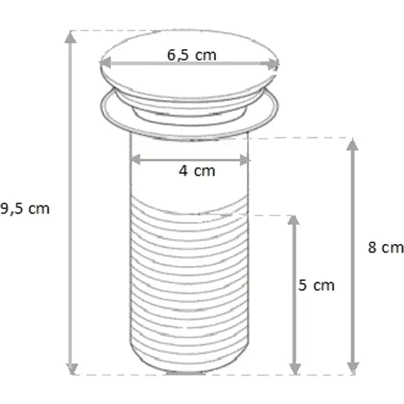 Mexen Halvsluk For Vask Rund Med Klikk-klakk Plugg Uten Overløp Antikk Messing - 7991050 - 3