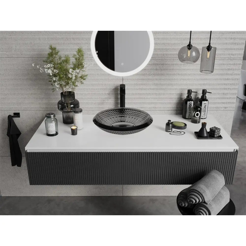 Mexen Heba Glasservant for Benkeplate 45x45 Cm Svart