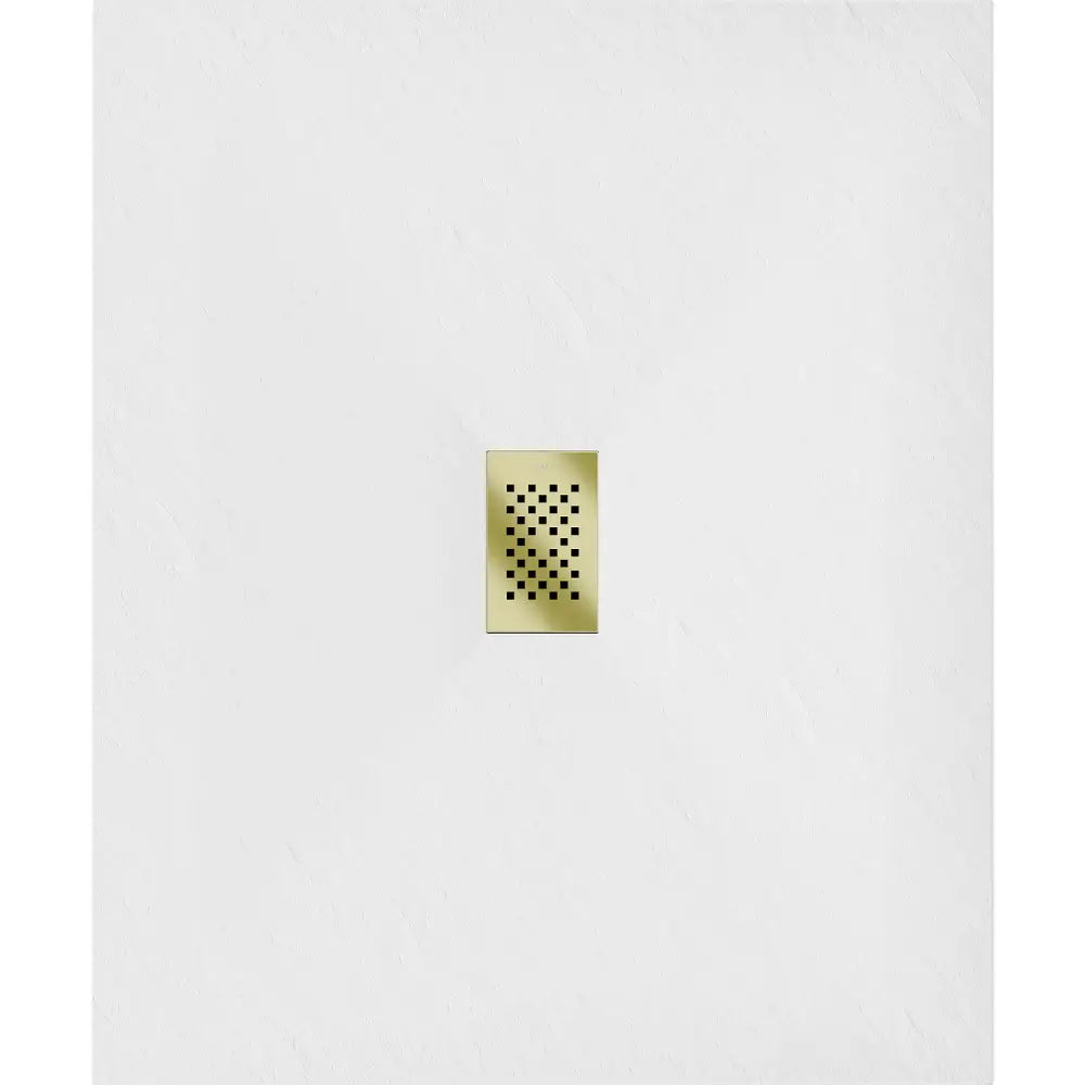 Mexen Hugo Rektangulært Dusjbrett Smc 110x100 Cm Hvitt med Gull Farge Deksel - 42101011-g