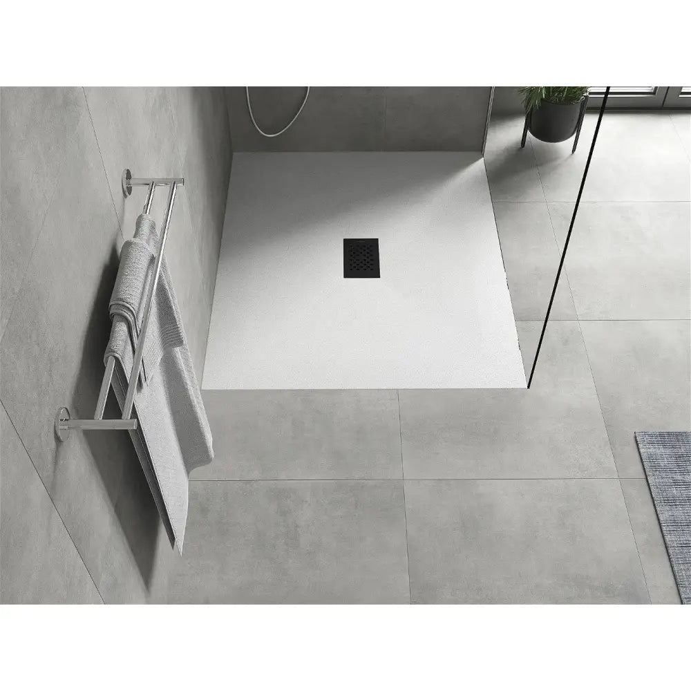 Mexen Hugo Rektangulært Dusjbrett Smc 140x100 Cm Hvitt med Sort Deksel - 42101014-b
