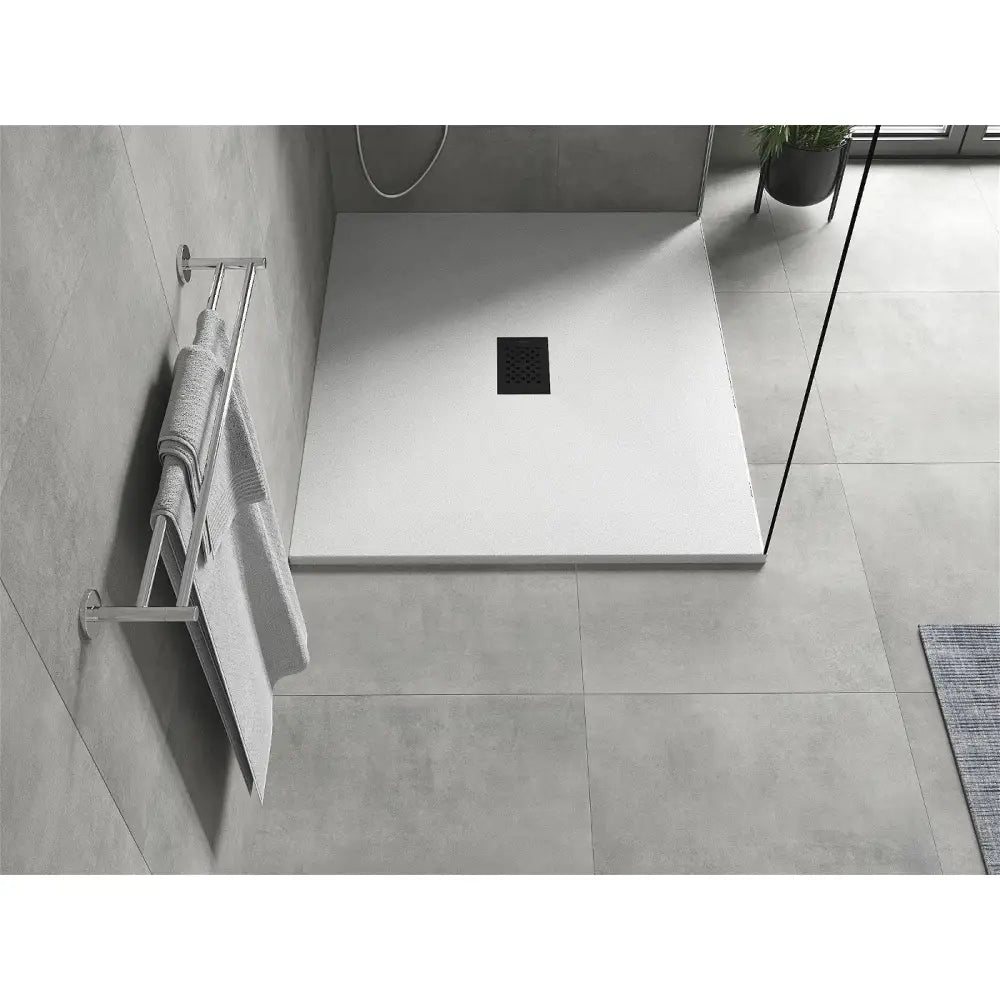Mexen Hugo Rektangulært Dusjbrett Smc 140x100 Cm Hvitt med Sort Deksel - 42101014-b