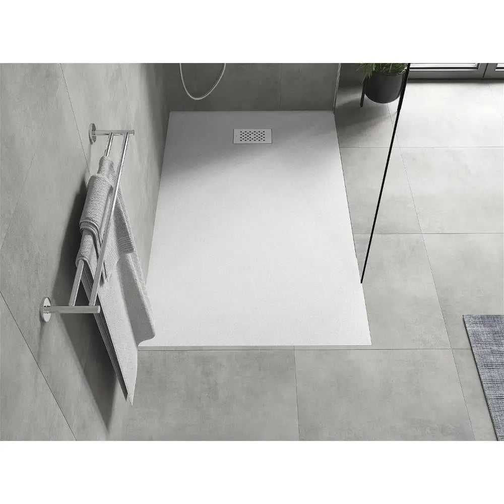 Mexen Hugo Rektangulært Dusjbrett Smc 140x80 Cm Hvitt med Hvit Skjuler - 42108014-w