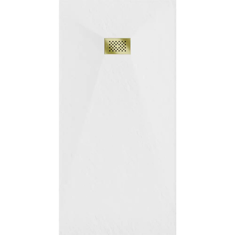 Mexen Hugo Rektangulært Dusjbrett Smc 170x80 Cm Hvitt med Gullfarget Frontpanel - 42108017-g