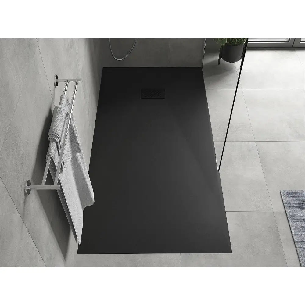 Mexen Hugo Rektangulært Dusjbrett Smc 180x90 Cm Svart med Svart Deksel - 42709018-b