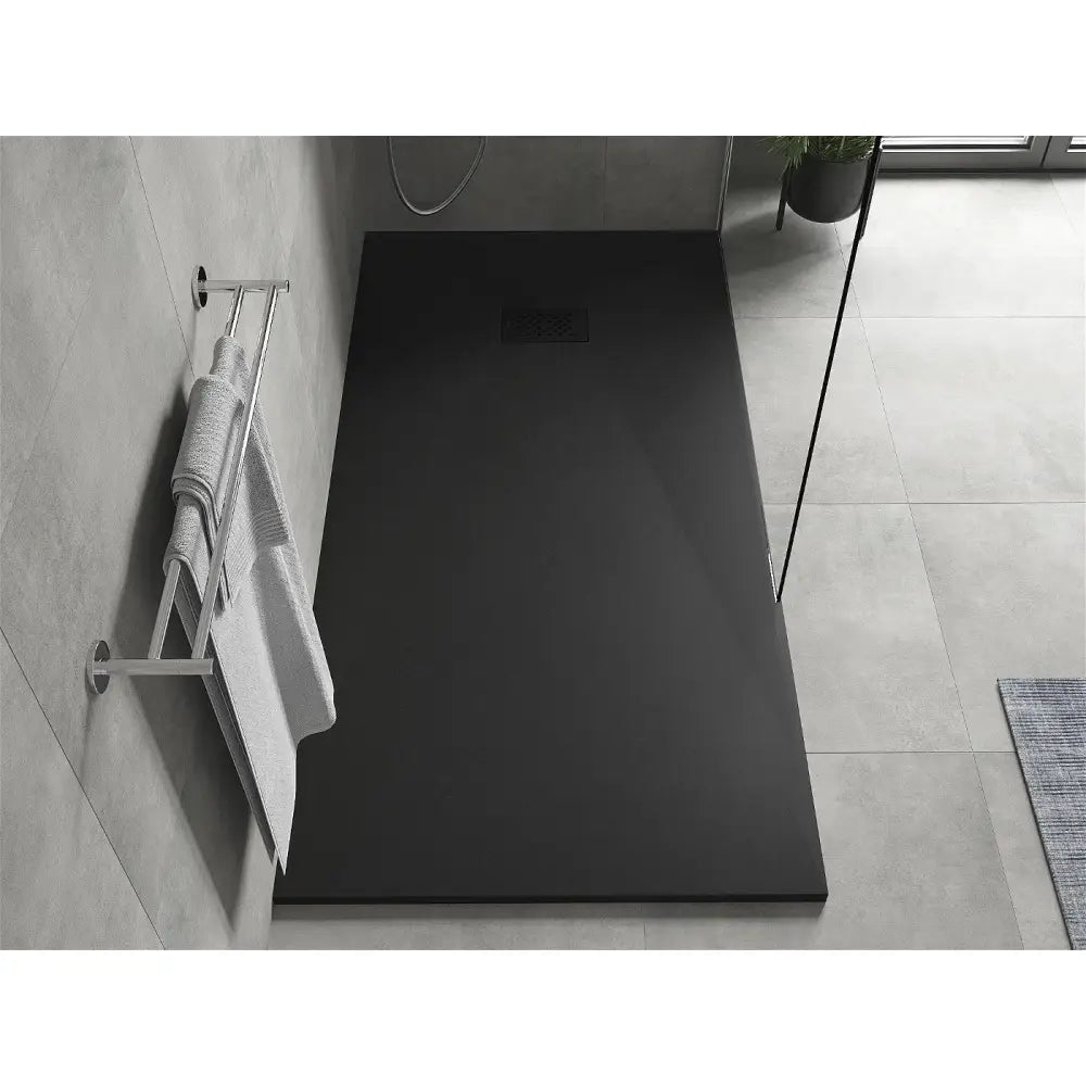 Mexen Hugo Rektangulært Dusjbrett Smc 180x90 Cm Svart med Svart Deksel - 42709018-b