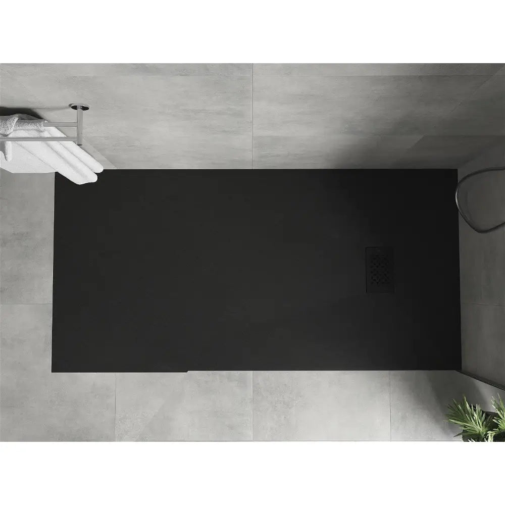 Mexen Hugo Rektangulært Dusjbrett Smc 180x90 Cm Svart med Svart Deksel - 42709018-b