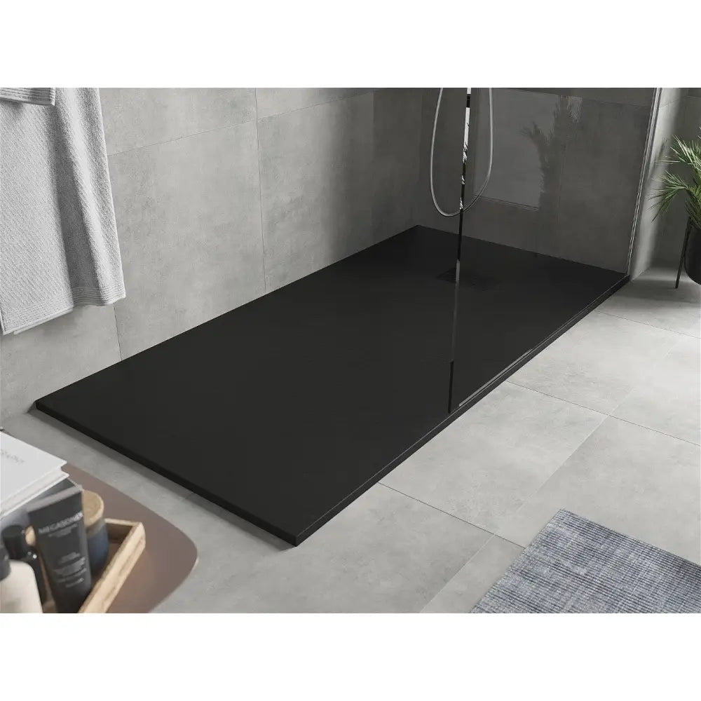 Mexen Hugo Rektangulært Dusjbrett Smc 180x90 Cm Svart med Svart Deksel - 42709018-b