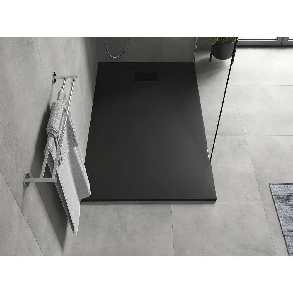 Mexen Hugo Rektangulært Dusjkabinett Smc 160x80 Cm Svart med Svart Deksel - 42708016-b