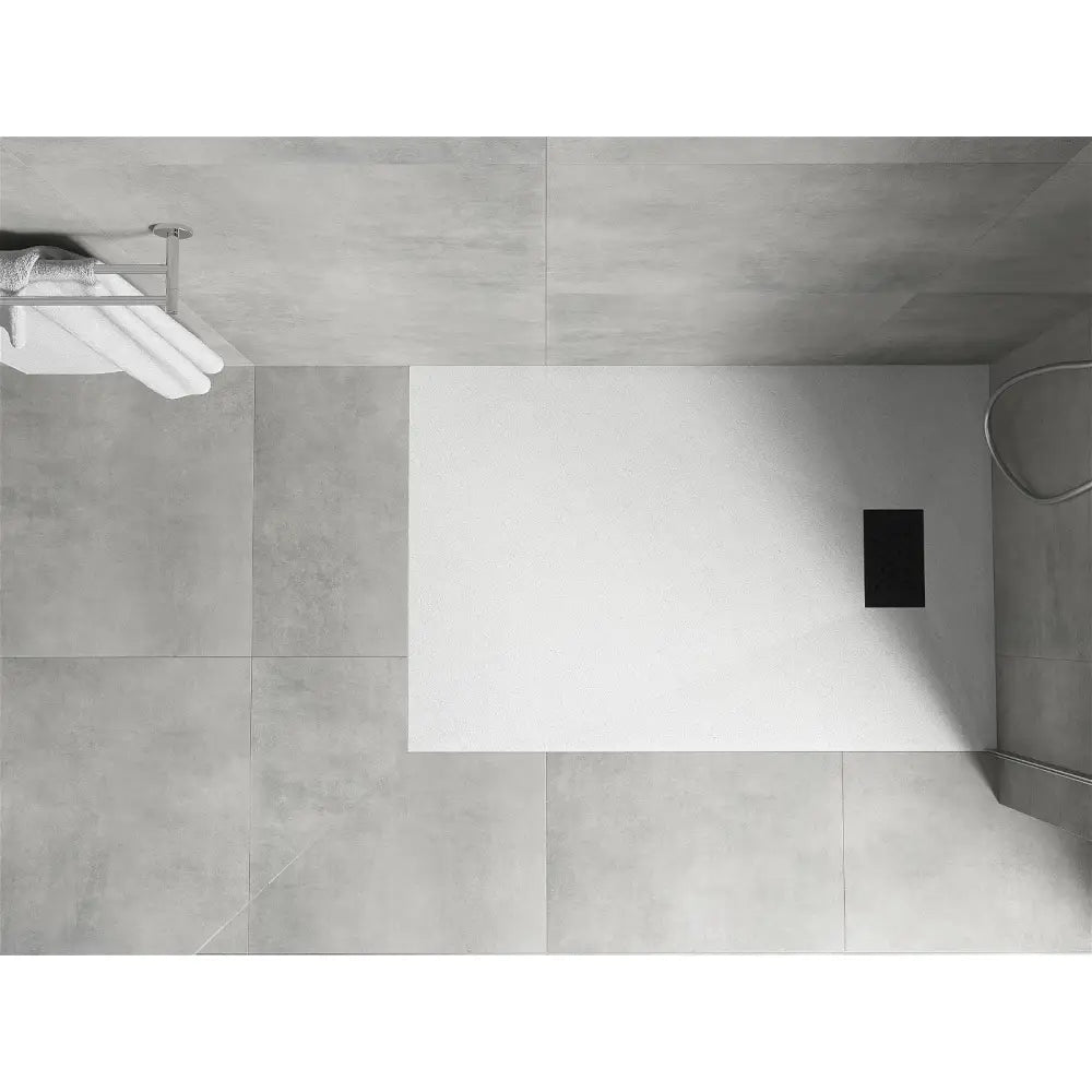 Mexen Hugo Rektangulært Smc-dusjbrett 100x90 Cm Hvitt med Svart Deksel - 42109010-b