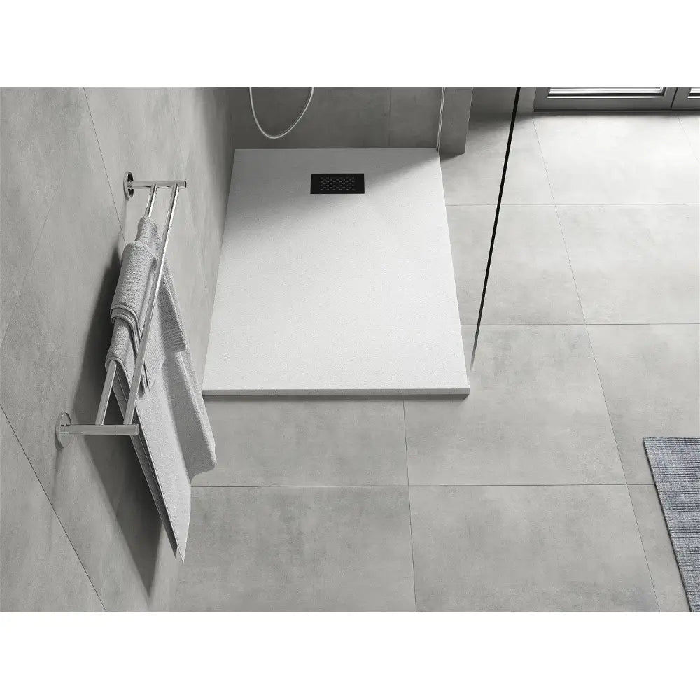 Mexen Hugo Rektangulært Smc-dusjbrett 100x90 Cm Hvitt med Svart Deksel - 42109010-b